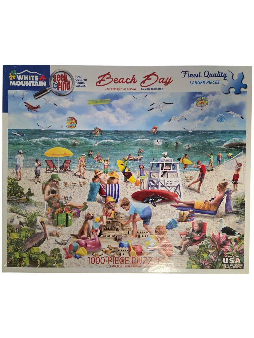 Beach Day - Seek & Find - 1000 Piece Jigsaw Puzzle by White Mountain
